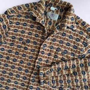 Vintage 90s Aztec Blanket Shirt Territory Ahead Cotton Multicolor